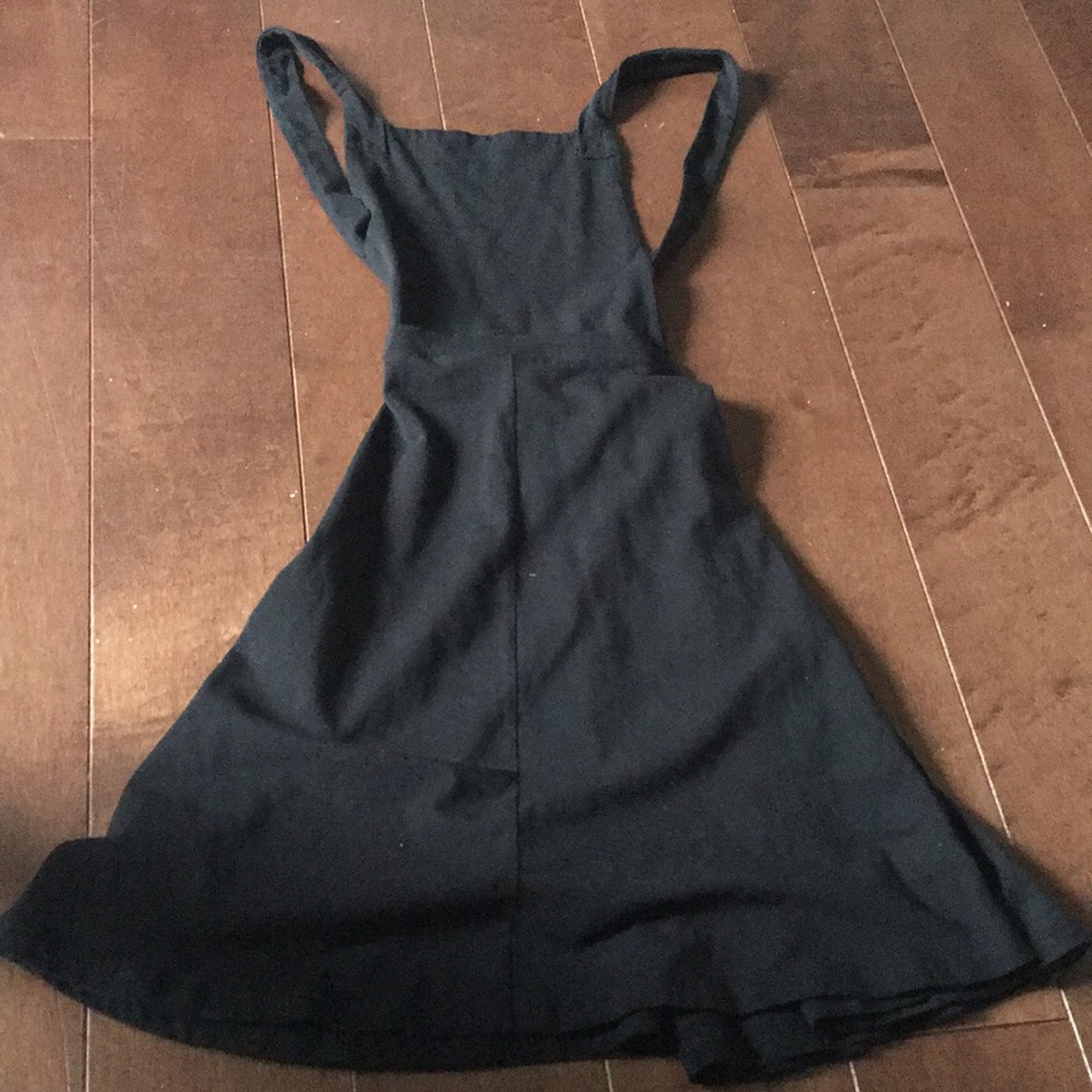 Black overalls dress